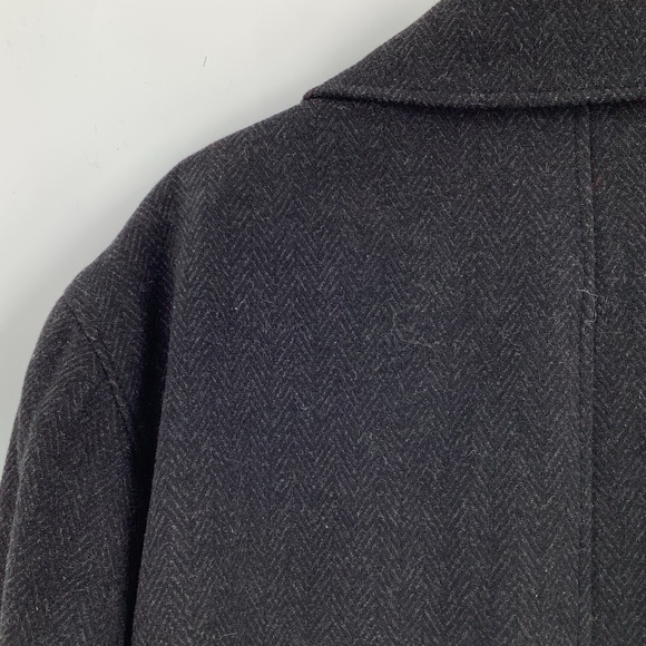 Andrew Marc Men’s Overcoat Size L 75% Wool Herringbone - Picture 4 of 6